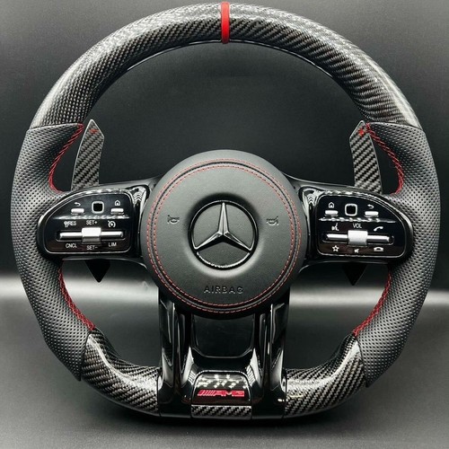 Volante amg carbonio pelle - volante,